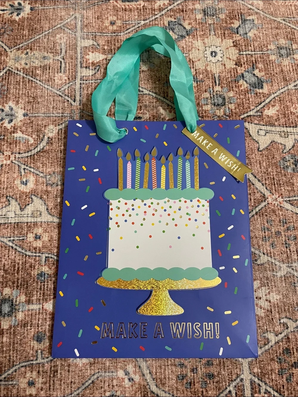 Bundle Set of 6 Colorful Assorted Birthday Gift Bags - Floral & Patterned